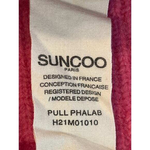 Suncoo Paris Pink Wool Blend Sweater Size T1 Small - Picture 4 of 7